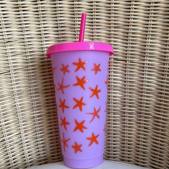 New! Set Of 3 Color Changing 24oz Plastic Tumblers With Matching Straws - Picture 3 of 5
